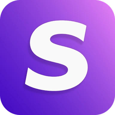 Spokn icon: a white S on a purple gradient